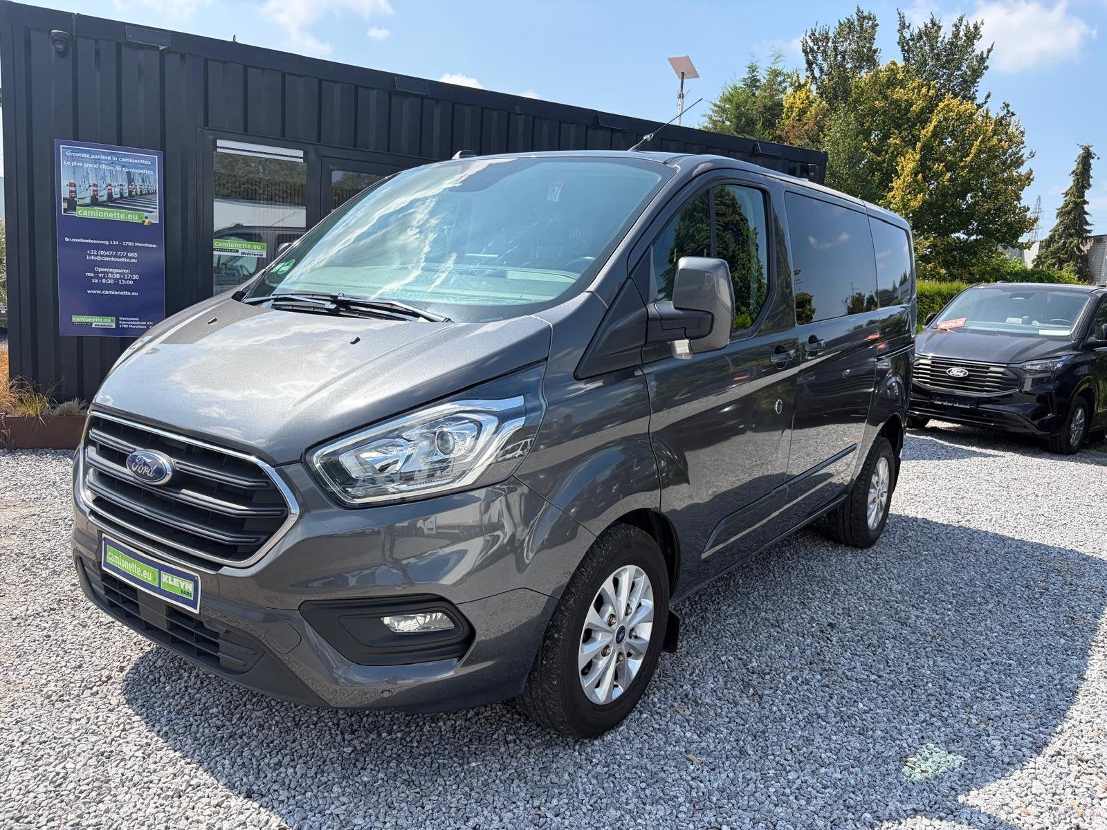 Ford Transit Custom 300 2.0 TDCI L1H1 Limited DC, Autos, Camionnettes & Utilitaires, Cuir, Argent ou Gris, Achat, 1750 kg