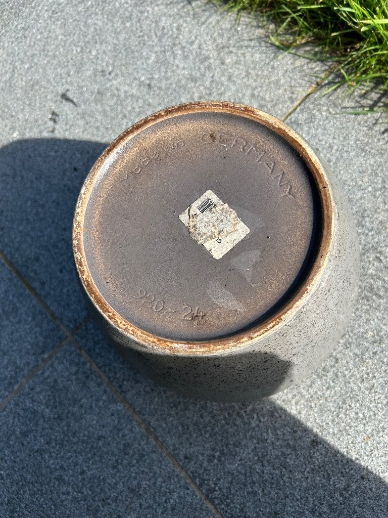 Bloempot grijs met spikkel, Tuin en Terras, Ophalen, Gebruikt, Rond, Binnen