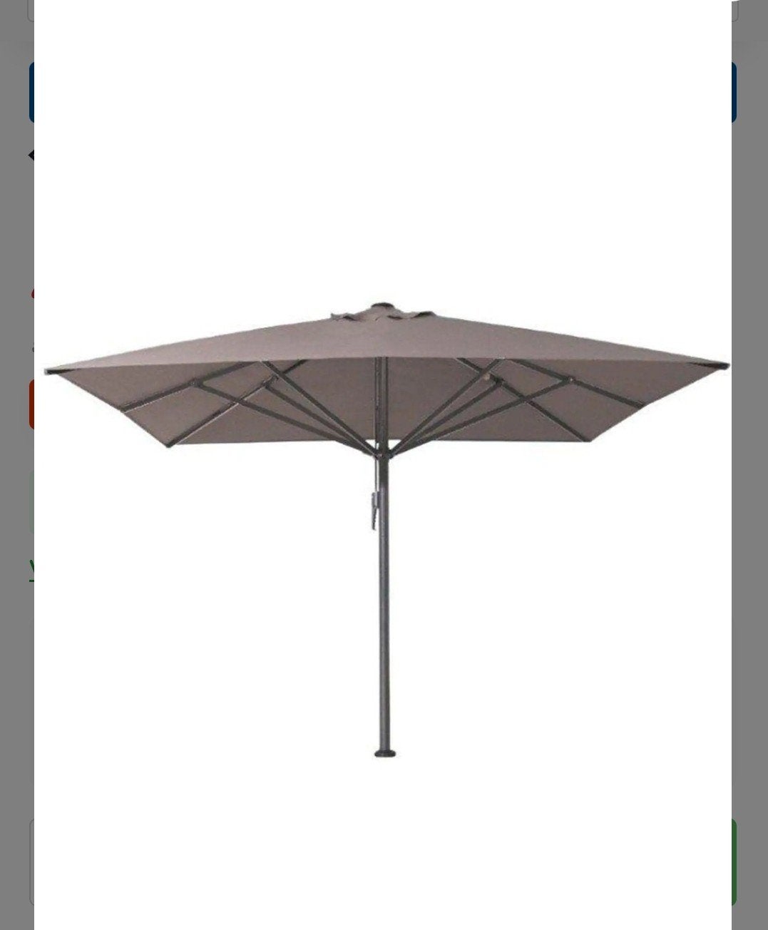 parasol met voet, Tuin en Terras, Ophalen, Zo goed als nieuw, Meer dan 4 meter, Stokparasol