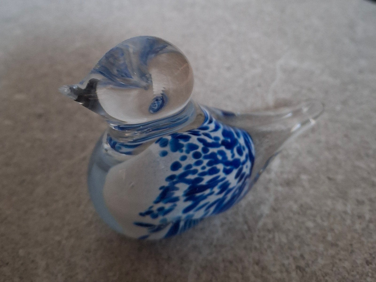 Glazen deco vogel, Ophalen