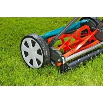 Gardena handmaaier + grasopvangbak, Tuin en Terras, Ophalen, Cirkelmaaier, Gebruikt, Handgrasmaaier