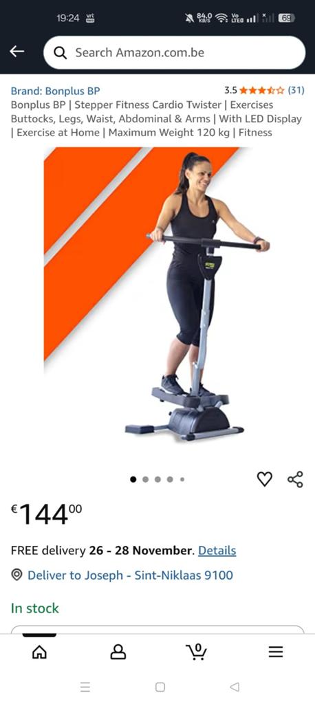 Stepper fitness cardio twister, Sport en Fitness, Ophalen of Verzenden