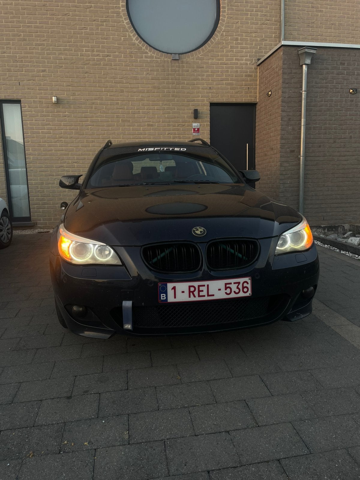 Bmw e61 520d, Auto's, Achterwielaandrijving, Blauw, Leder, Bruin