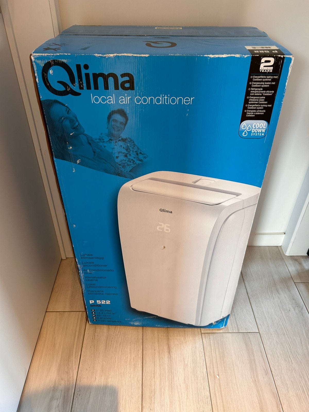 Mobiele airco Qlima, Elektronische apparatuur, Airco's, Ophalen, Zo goed als nieuw, Mobiele airco