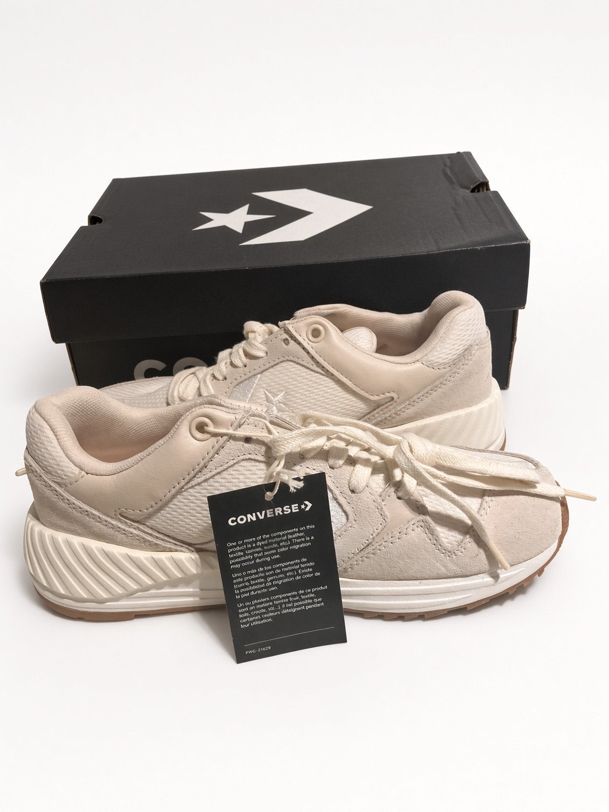 baskets Converse Wave Trainer OX crème taille EU38.5
