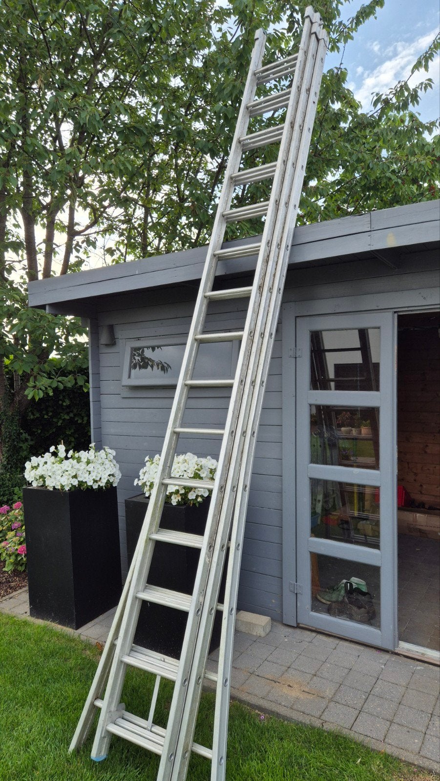 Drie delige aluminium ladder 10,5 meter, Enlèvement, Échelle