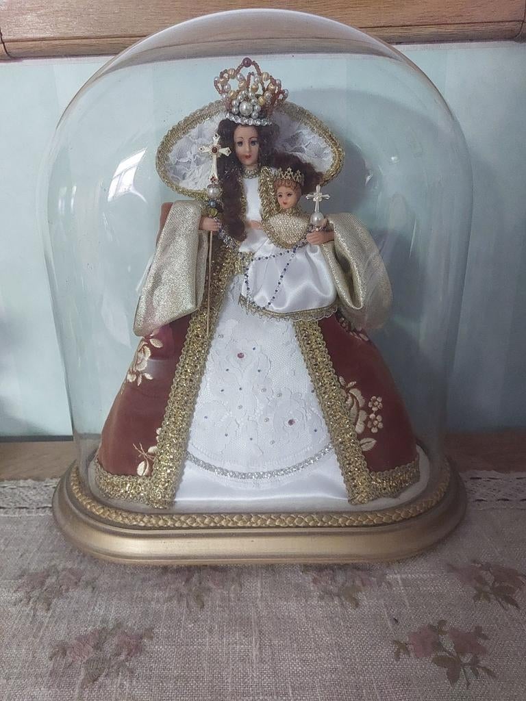 Madonna met kind - onder stolp (perfecte staat), Ophalen of Verzenden