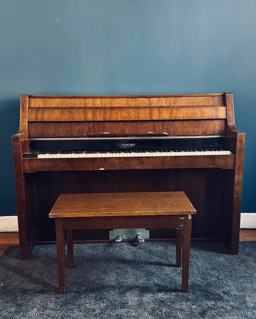 Buffet piano Gunther, Muziek en Instrumenten, Piano's, Ophalen, Gebruikt, Bruin, Piano