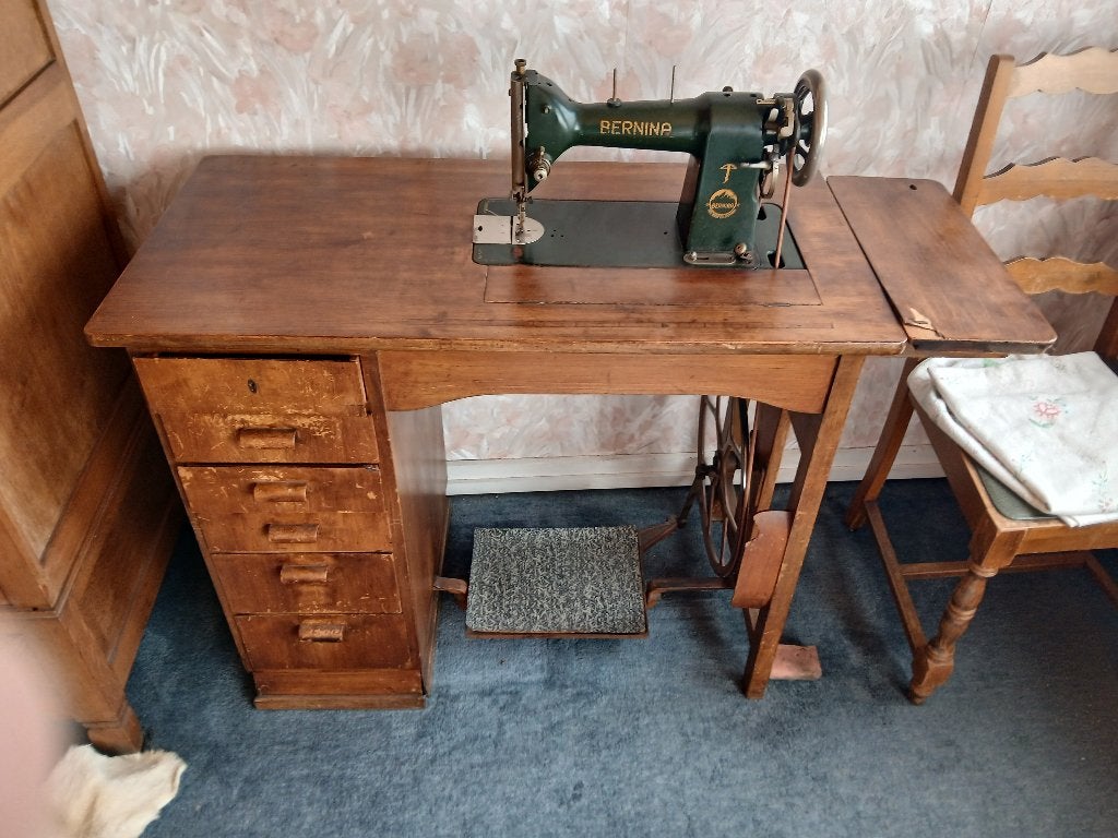 Bernina naaimachine 1950, Hobby en Vrije tijd, Ophalen, Gebruikt, Naaimachine, Bernina