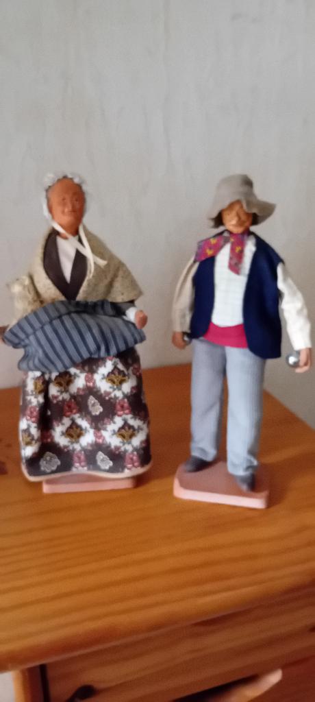 Lot de 2 santons, Collections, Enlèvement, Comme neuf, Humain