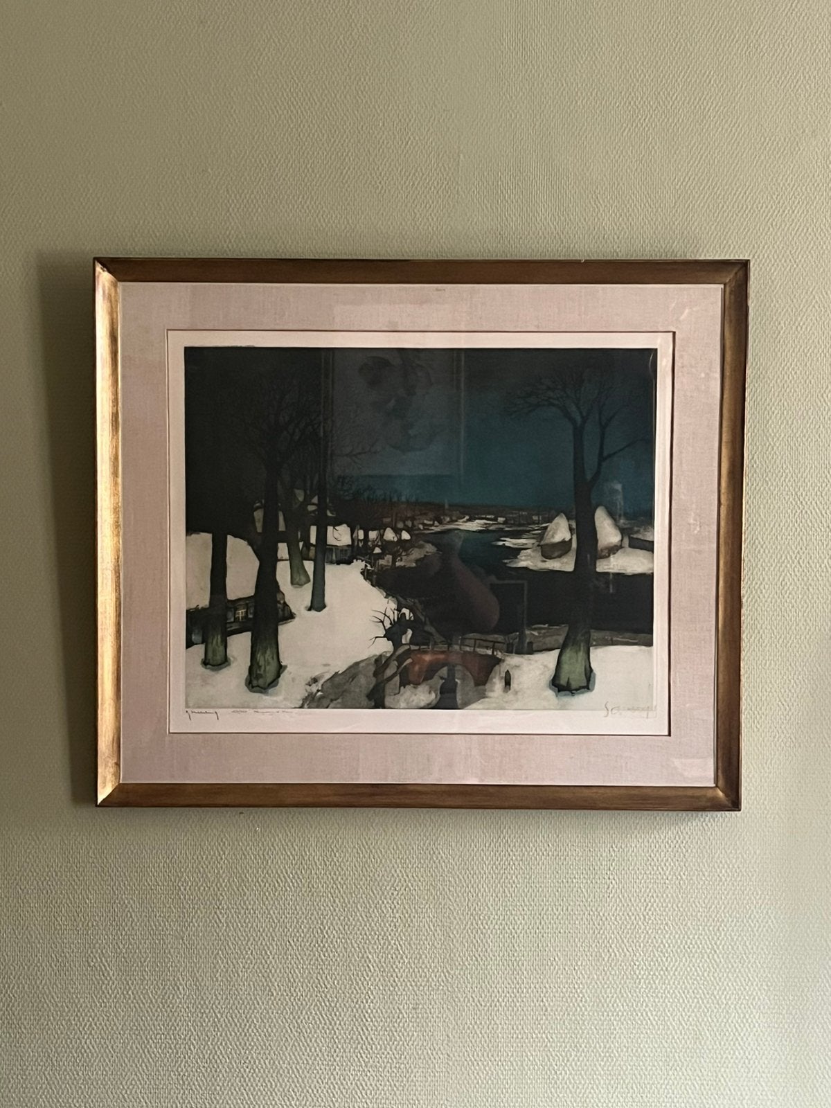 A.Saverijs “winterlandschap aan de Leie”, Ophalen of Verzenden