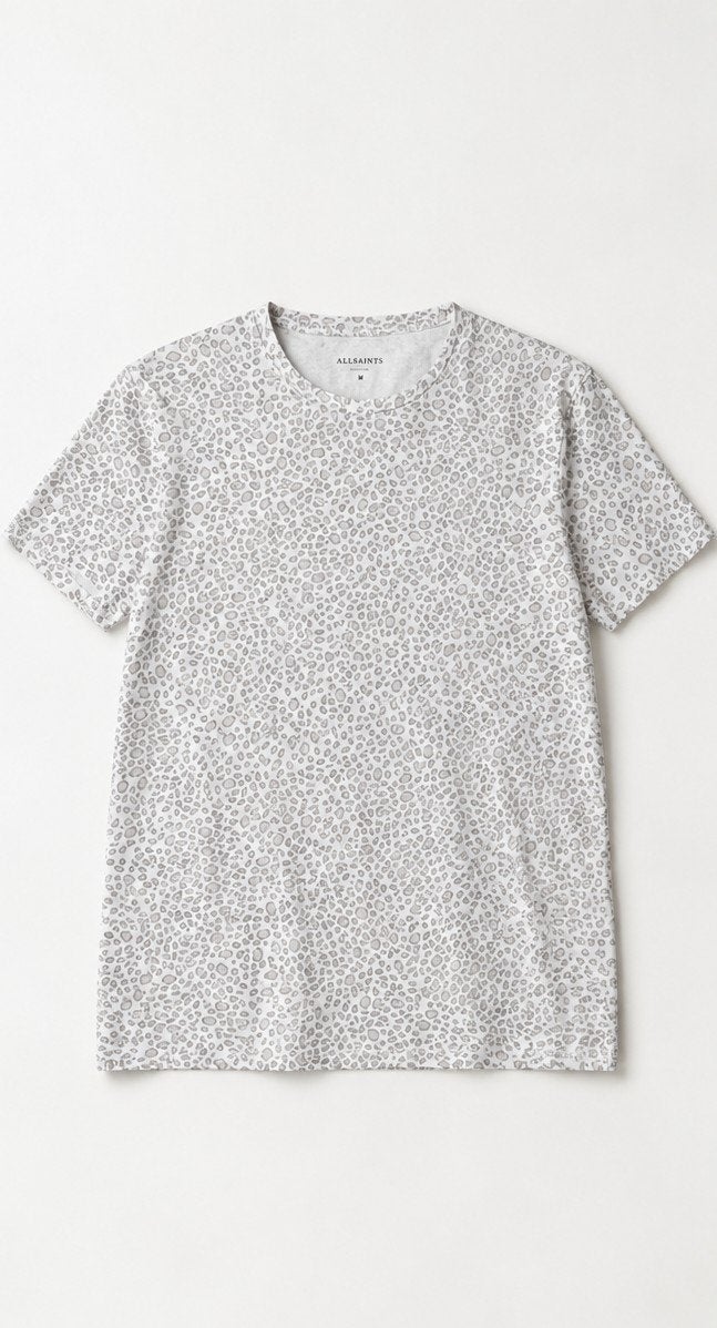 AllSaints Heren T-Shirt Beige Wit Print Korte Mouw, Kleding | Dames, All-saint, Beige, Nieuw, Ophalen of Verzenden