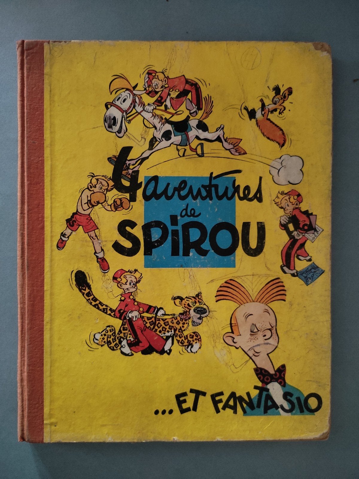 Spirou et Fantasio 4 Aventures de Spirou Franquin – ÉO 1950, Livres, Enlèvement ou Envoi, Une BD, Utilisé, Franquin