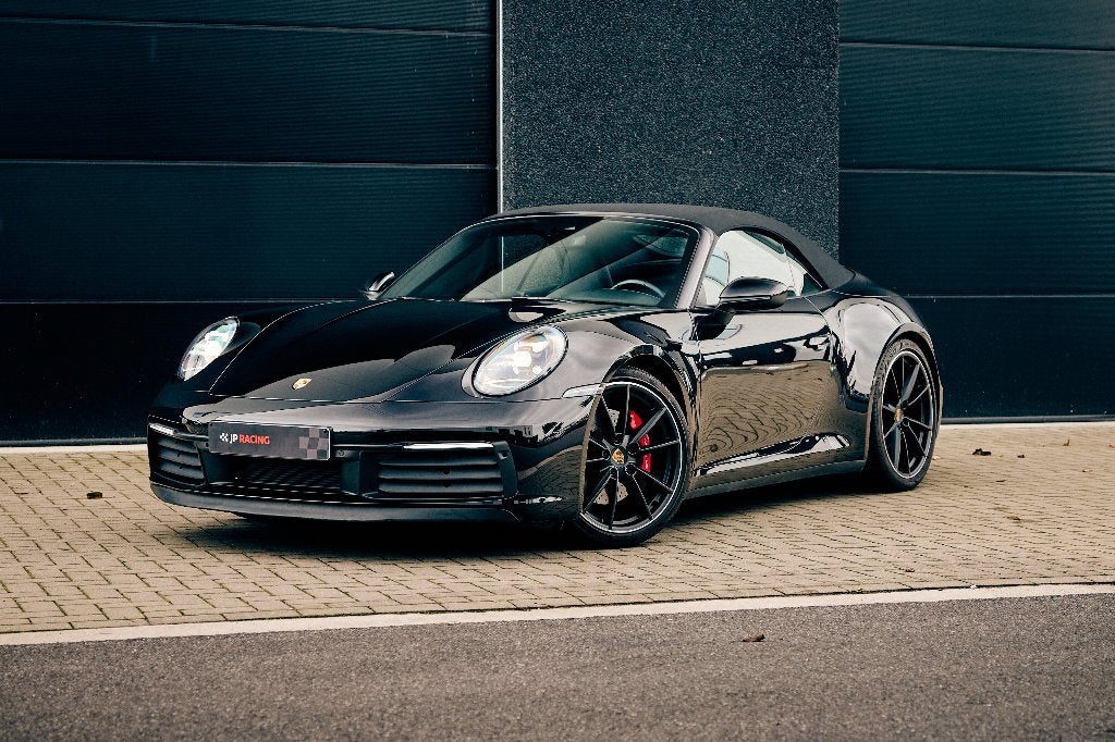 Porsche 992  Carrera S cabrio PDK volleder/sportuitlaat, Auto's, Automaat, Achterwielaandrijving, Zwart, Leder