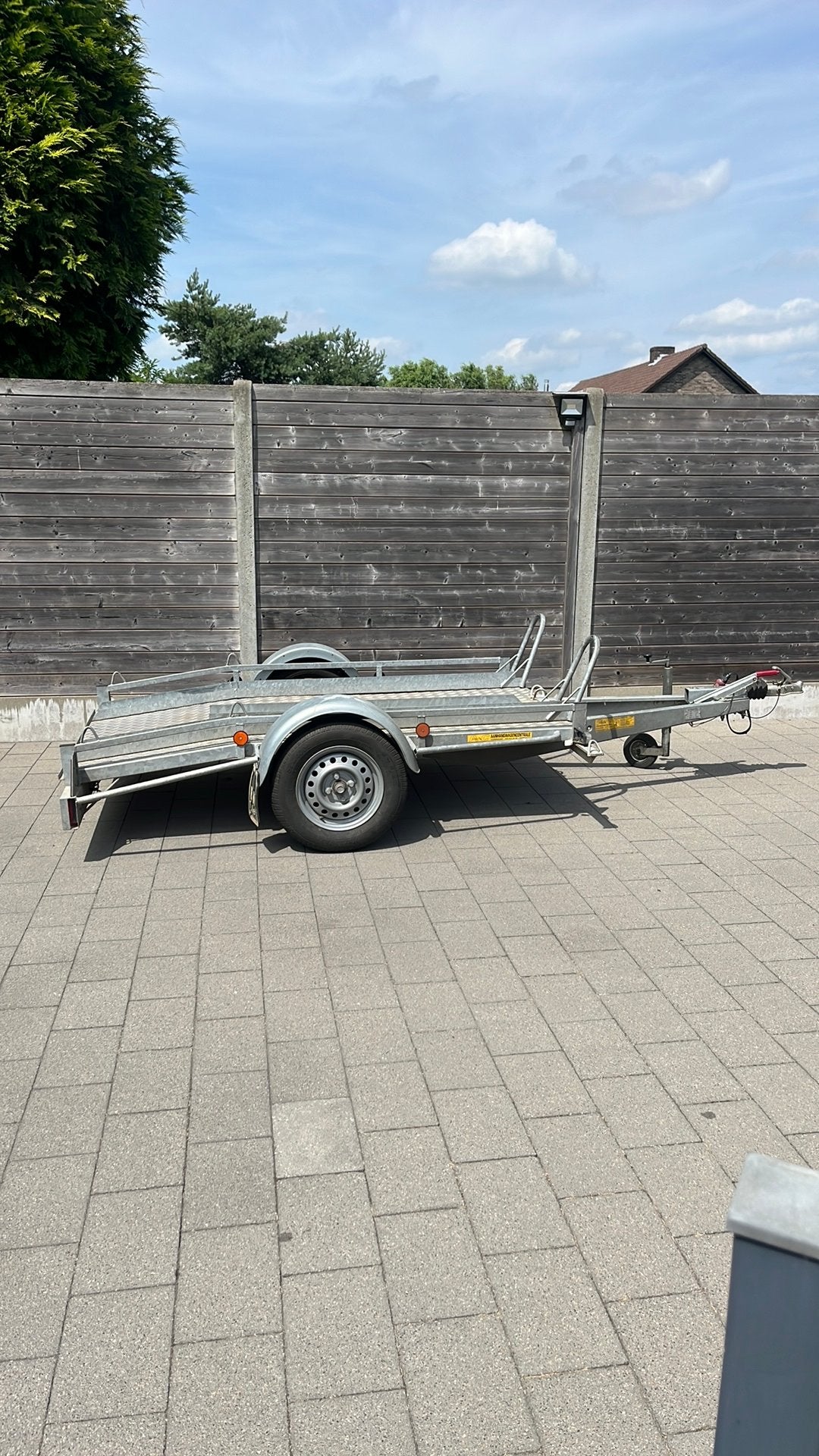 Aanhanger voor 2 motoren MTM 750 kg geremd in goede staat, Enlèvement, Comme neuf
