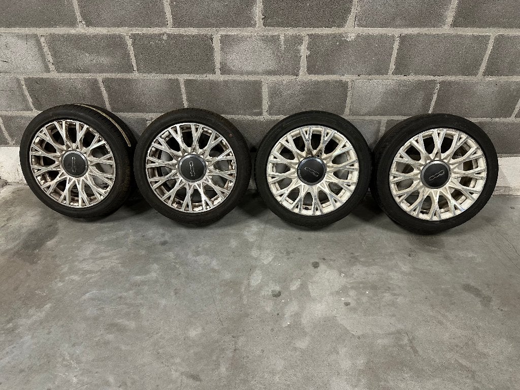 VELGEN _ _ BANDEN _ _ 195-45-16-84v _ _ FIAT 500, Auto-onderdelen, Gebruikt, 16 inch, Ophalen of Verzenden, Band(en)
