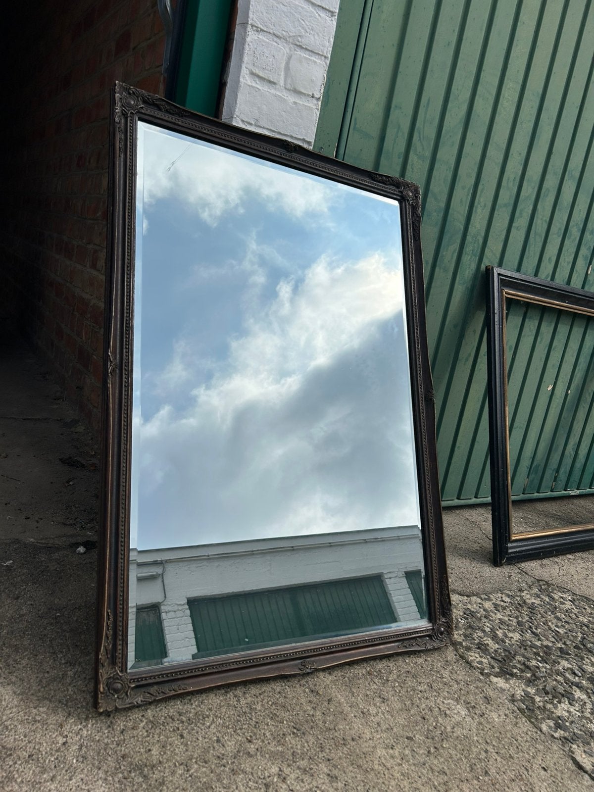 Joli miroir en bois massif, Enlèvement, 50 à 100 cm, Moins de 100 cm