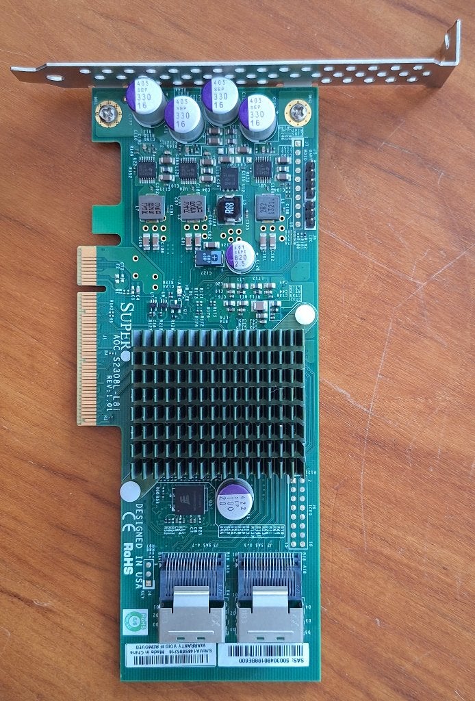 LSI SAS 9207-8i, SAS, Enlèvement ou Envoi, Interne, Serveur