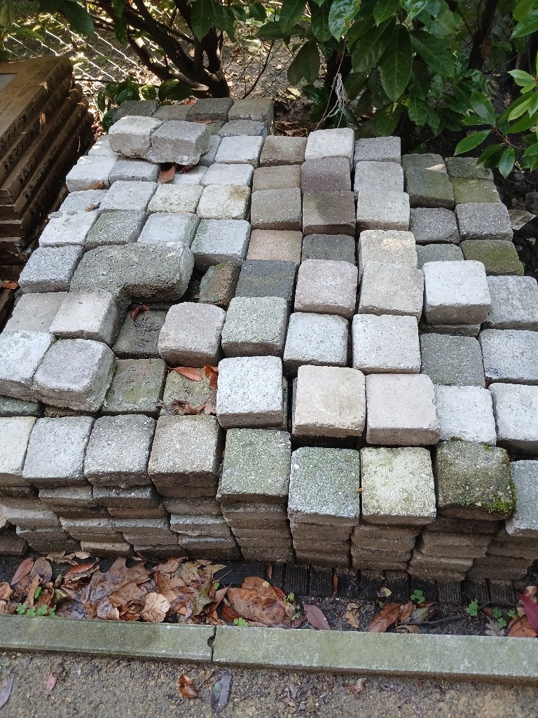 Klinkers stenen voor terras of oprit., Ophalen, Gebruikt, Beton, Klinkers