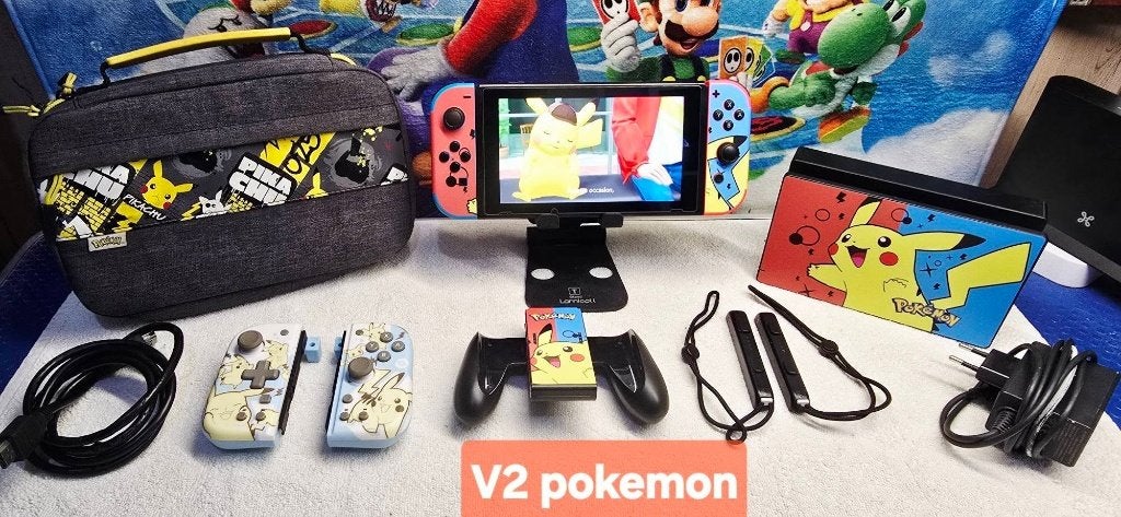 console nintendo switch (v2) custom pokemon +jeu & garantie, Enlèvement ou Envoi, Comme neuf