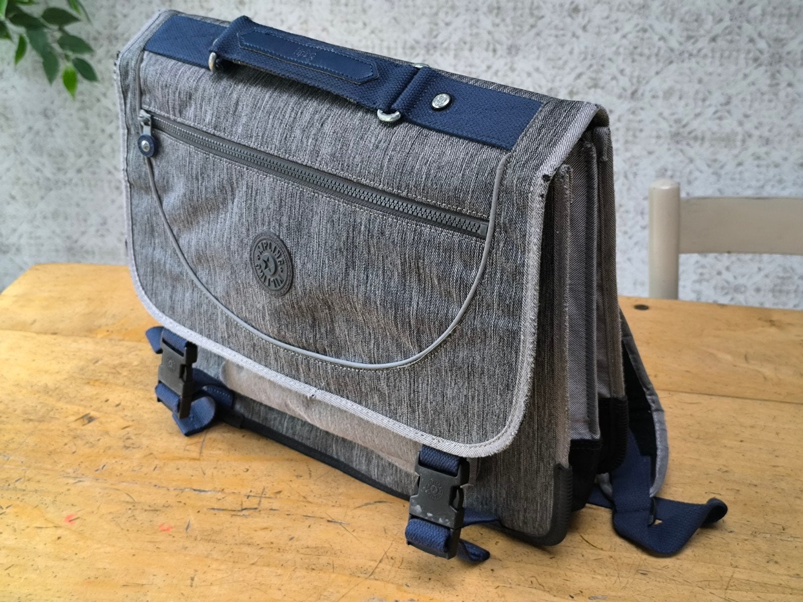 Kipling Preppy Sac ecole + housse de pluie fluo (Live.Light), Enlèvement ou Envoi, 30 à 40 cm, Utilisé, Bleu