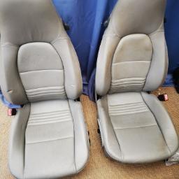 Porche 911 924 944 zetels grijs leder., Auto's, Leder, Grijs, Particulier, 2 deurs