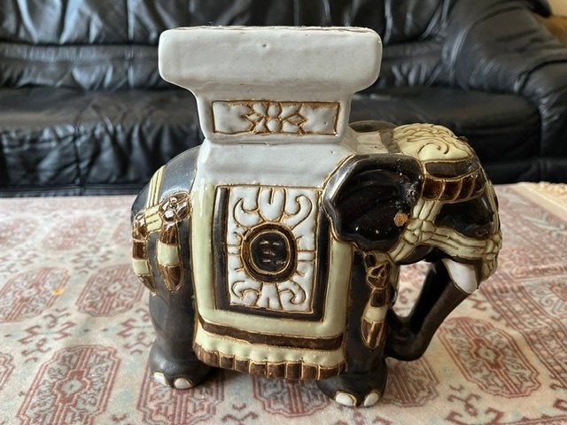Leuk decoratief beeldje olifant, Ophalen, Zoogdier, Steen of Keramiek, Beeld