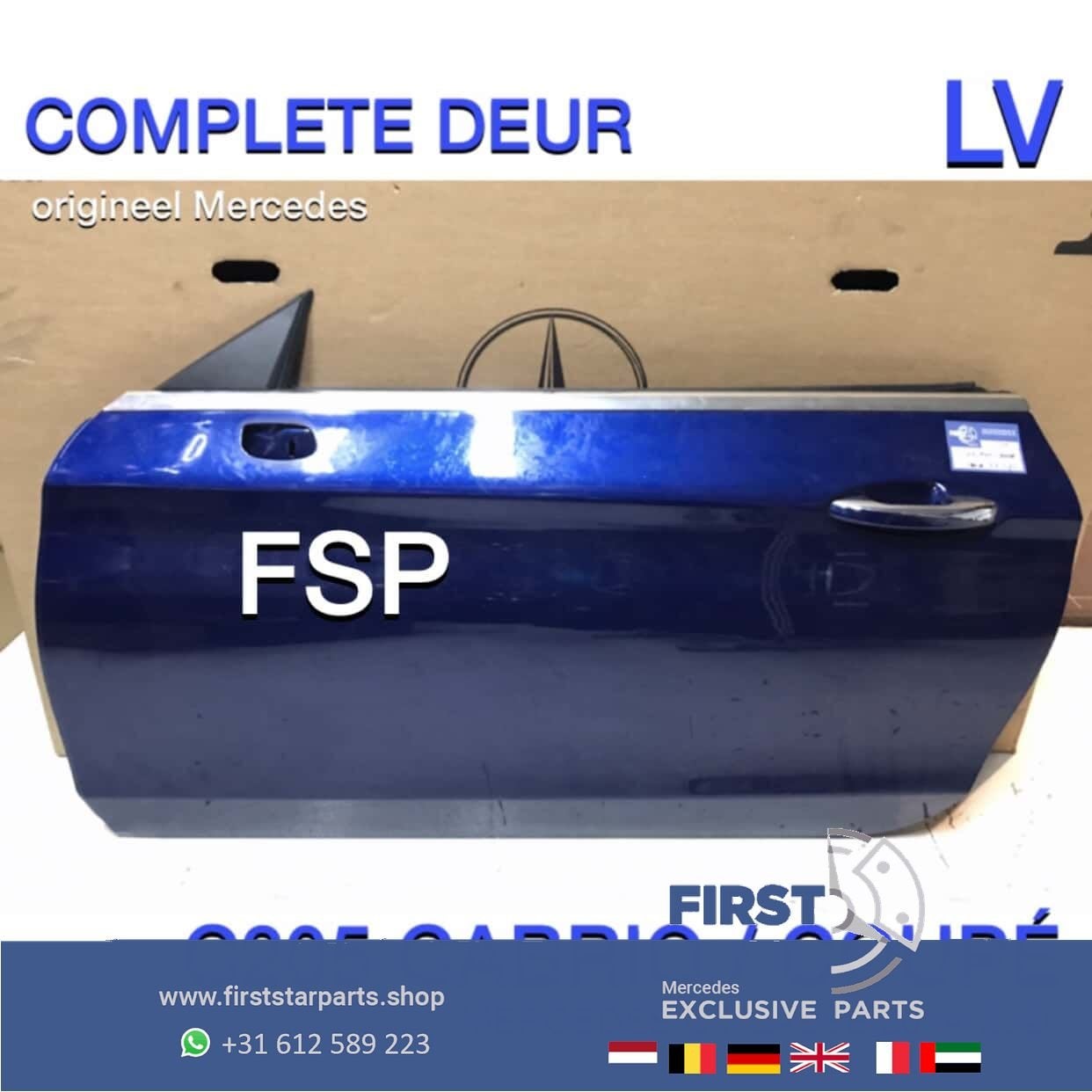 W205 C205 A205 COUPÉ CABRIO DEUR Mercedes C Klasse LINKS 201, Gebruikt, -, Deur, Voor