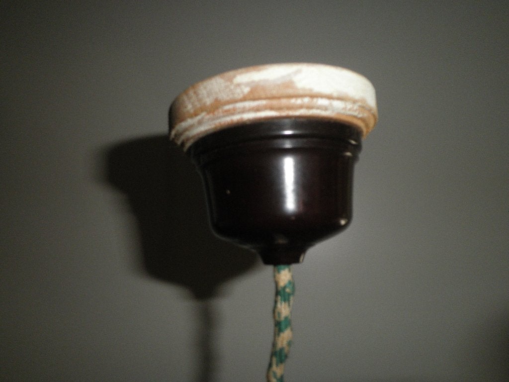 Belle lampe suspendue rétro vintage. plafonnier, Enlèvement, Comme neuf, Art deco, E27 (grand)