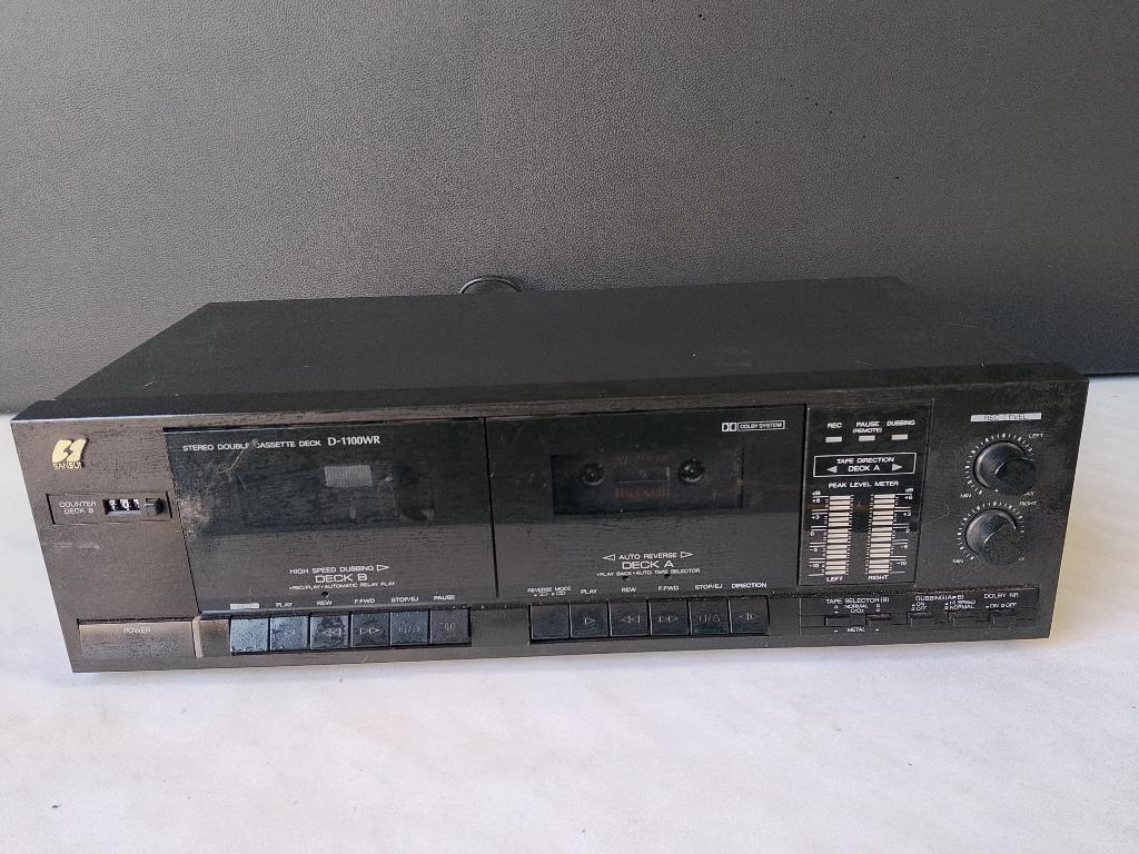 Dubbel cassettedeck/recorder - Sansui - zwart, Audio, Tv en Foto, Cassettedecks, Ophalen, Dubbel, Overige merken