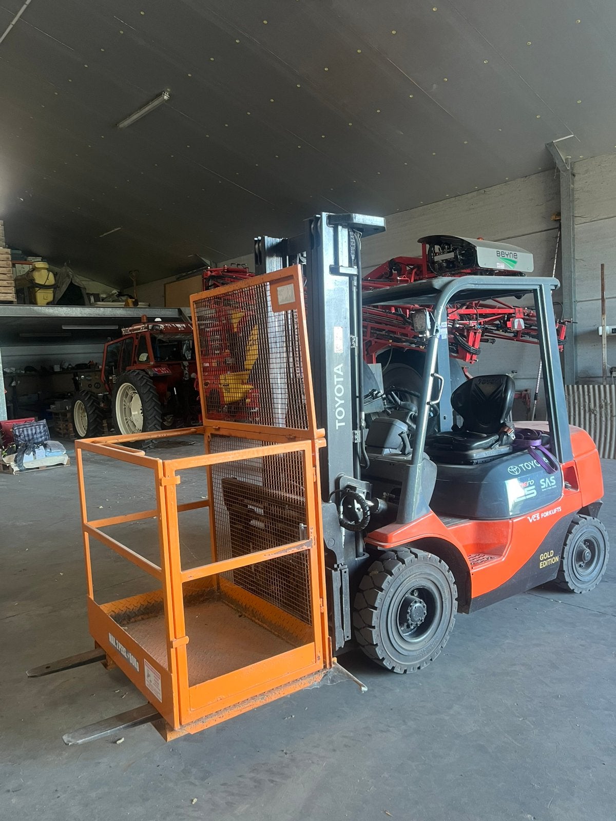 Heftruck werkkooi, Ophalen, Heftruck
