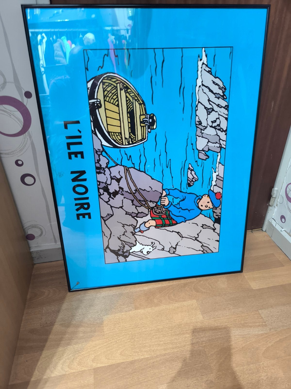 l'île Noire Poster, Avec cadre, Rectangulaire horizontal, Comme neuf, Enlèvement