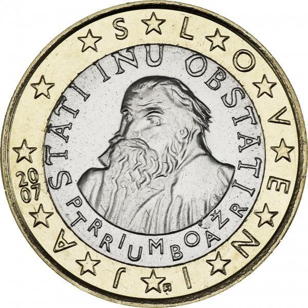 1 euro Slovénie 2007, Enlèvement, Slovénie, 1 euro