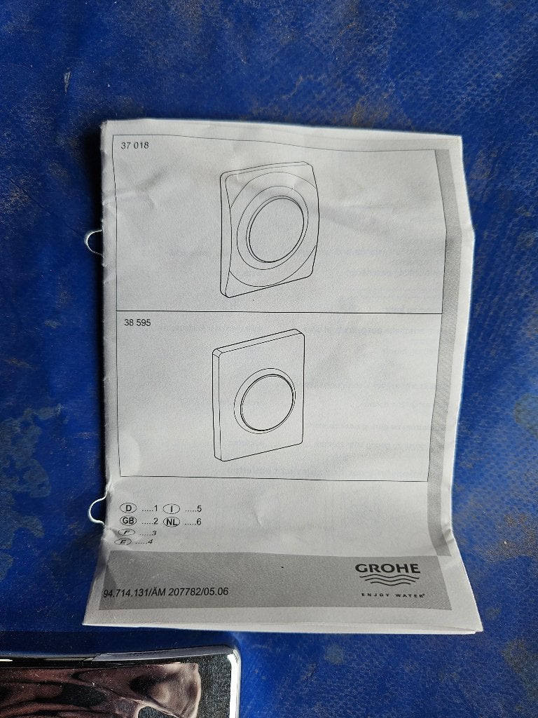 Grohe bedieningsplaat Surf 37018, Verzenden, Zo goed als nieuw, Chroom, Toilet