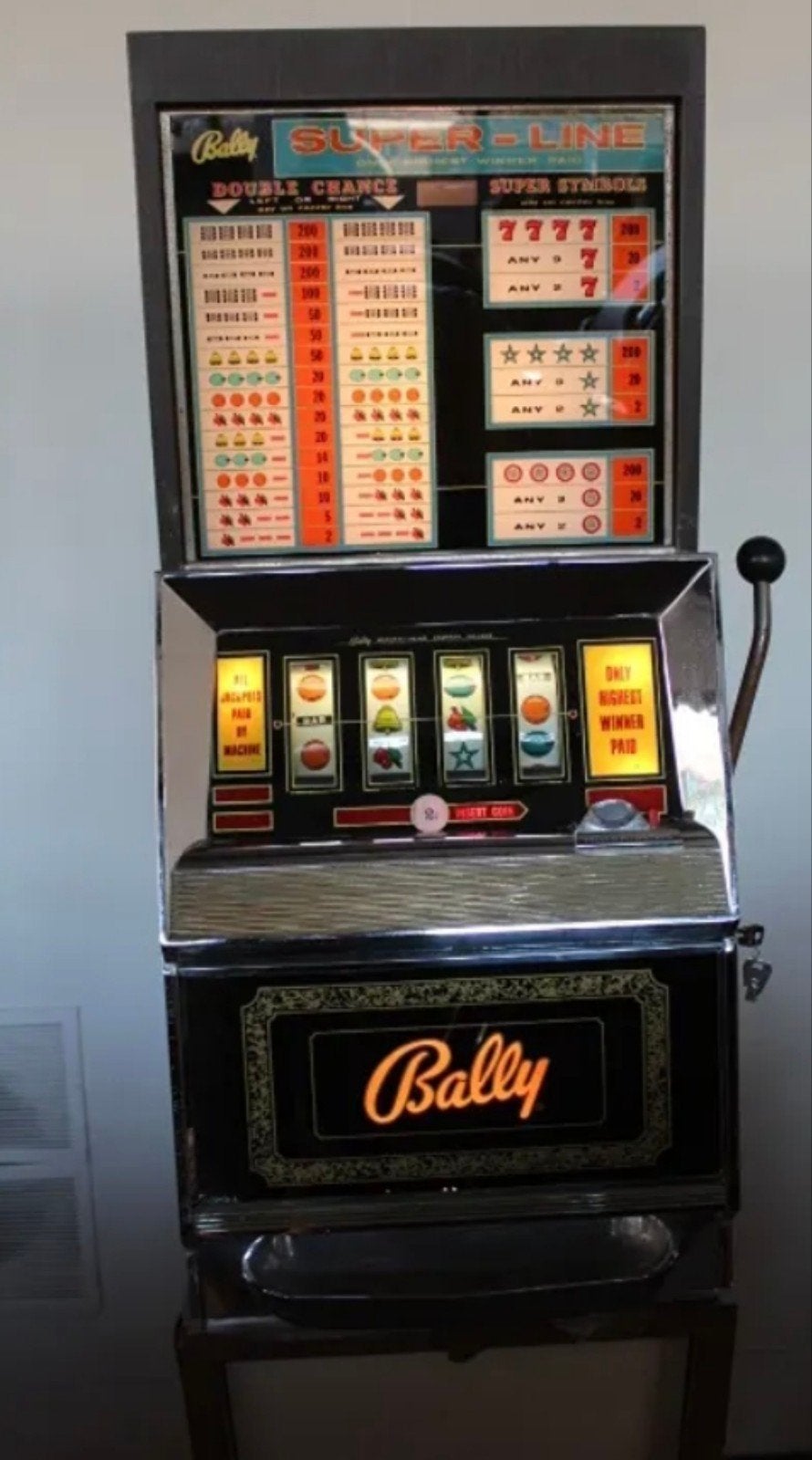 1 Bally Slotmachines Jackpot, Ophalen