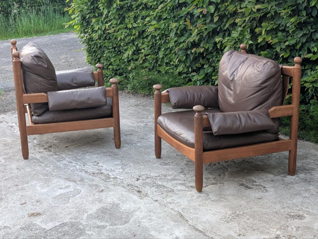Set vintage fauteuils, Huis en Inrichting, Ophalen, Vintage midcenturystijl, Gebruikt, 75 tot 100 cm
