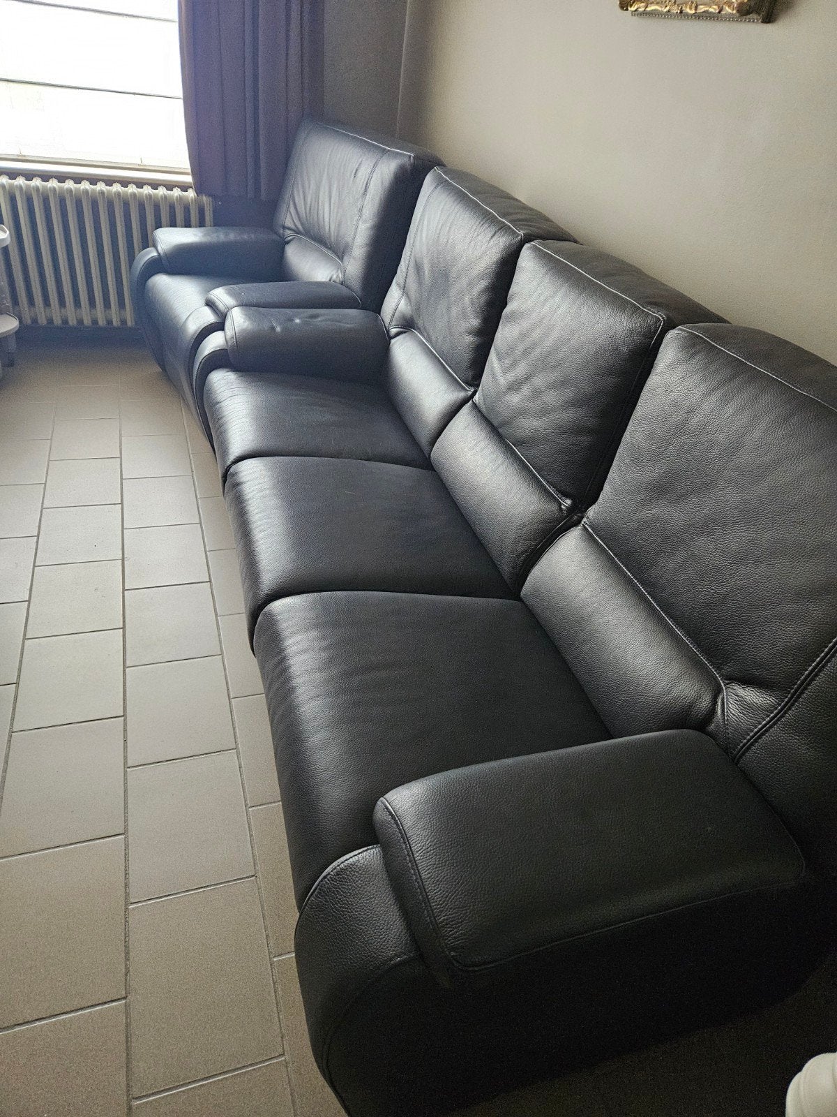 lederen salon, Ophalen, Gebruikt, Leer