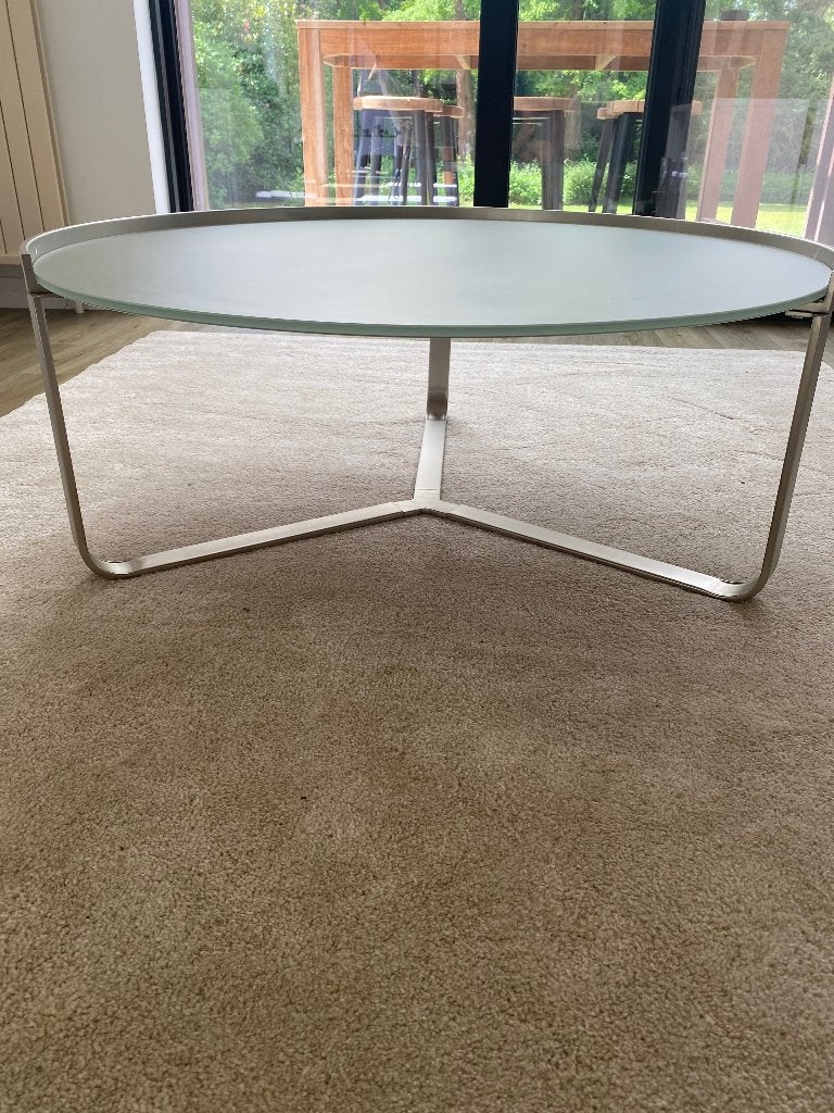 Salontafel gefumeerd glas, Huis en Inrichting, Tafels | Salontafels, Ophalen, Gebruikt, Glas
