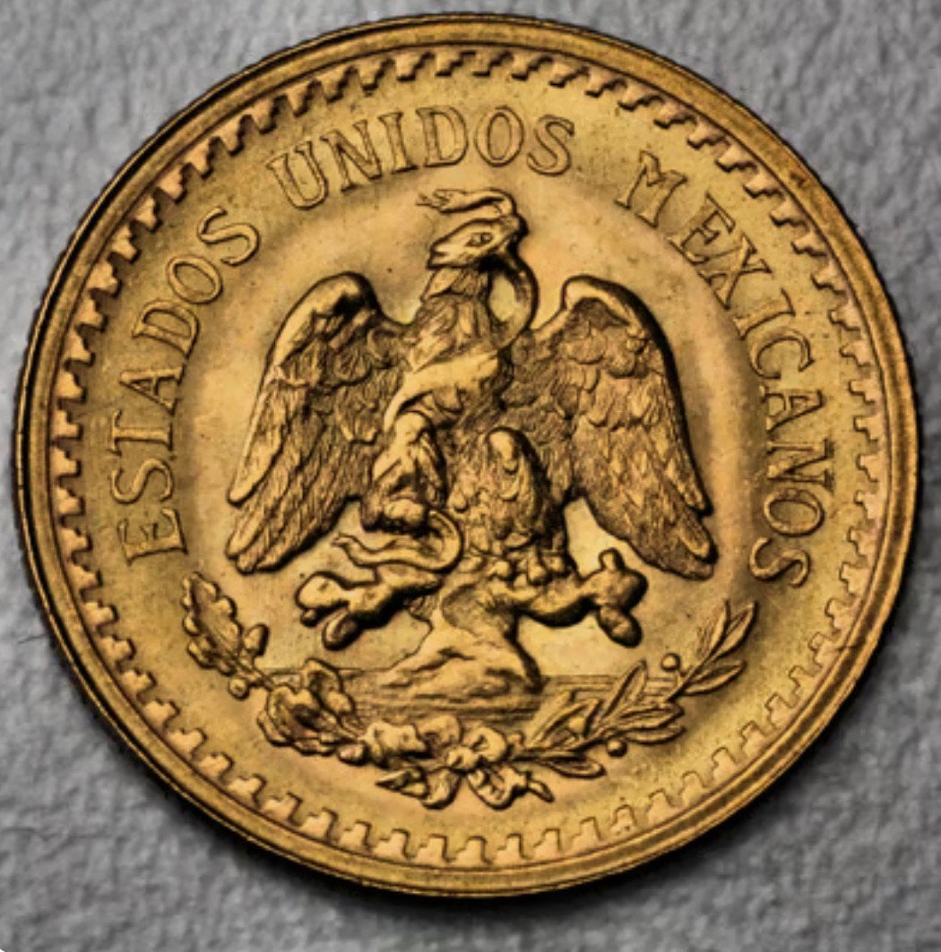 Dos Y Medio Pesos Or ( 2,5 Pesos ) du Mexique 1945, Enlèvement ou Envoi, Or