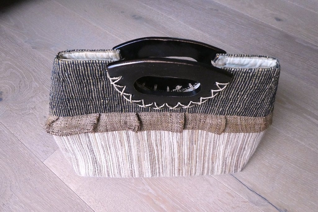 Joli Sac Style Panier Anse en Bois Vient de Bali un peu usé, Enlèvement, Utilisé, Sac à main