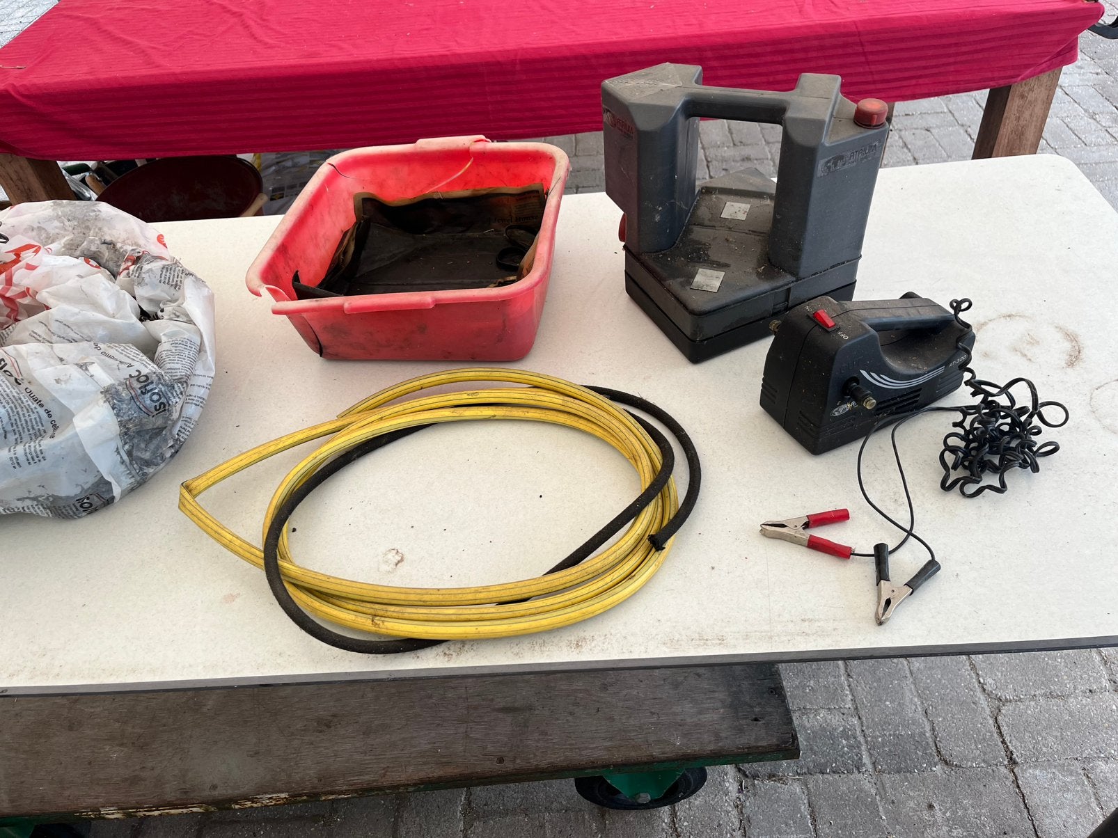 Olie aftap/ opvang set 12 volt, Ophalen of Verzenden, Gebruikt