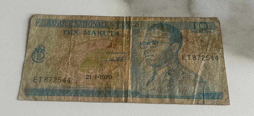 Congo 10 makuta 21-1-1970, Postzegels en Munten, Bankbiljetten | Afrika, Verzenden