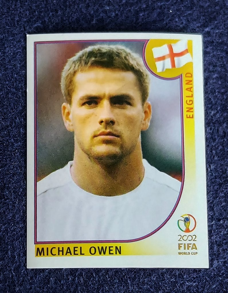 Panini sticker card voetbal ' WK 2002 - Michael Owen ', Ophalen of Verzenden, Sticker