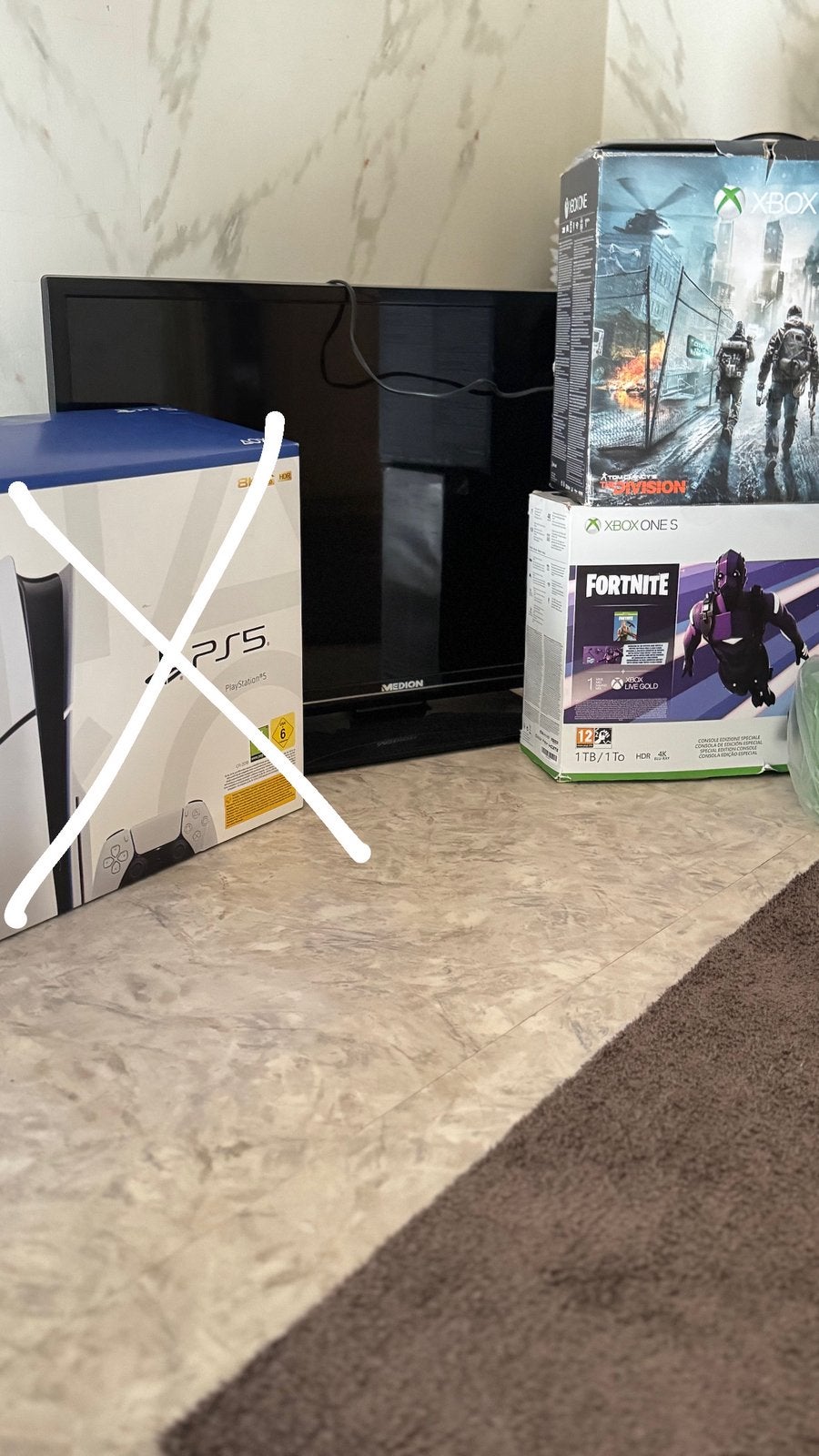2x xbox + tv, Games en Spelcomputers, Ophalen, Zo goed als nieuw, Overige kleuren, Met games