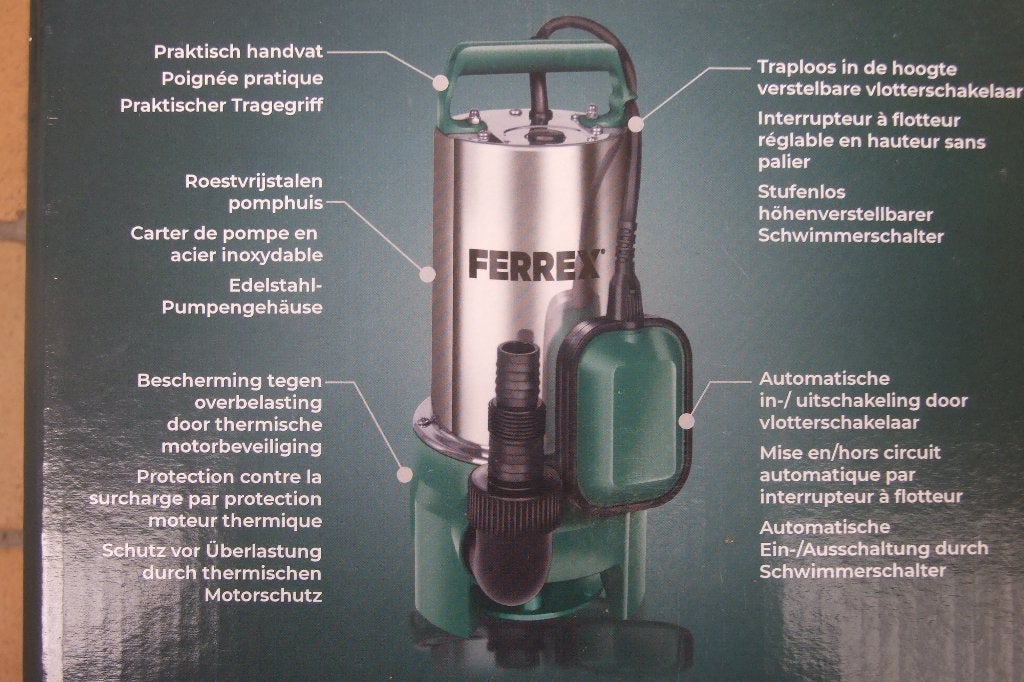 Dompelpomp inox 20000L/u 1100W ongebruikt nog nieuw in pack, Jardin & Terrasse, Pompes à eau, Enlèvement ou Envoi, Neuf, Électrique
