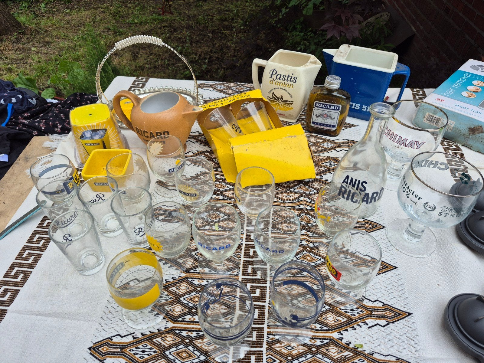 Collectie pastis glazen/karaf, Diversen, Rommelmarktspullen, Ophalen