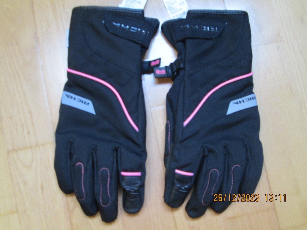 Gants de moto noire pour dames « RICHA », Ophalen, RICHA, Nieuw zonder kaartje, Dames