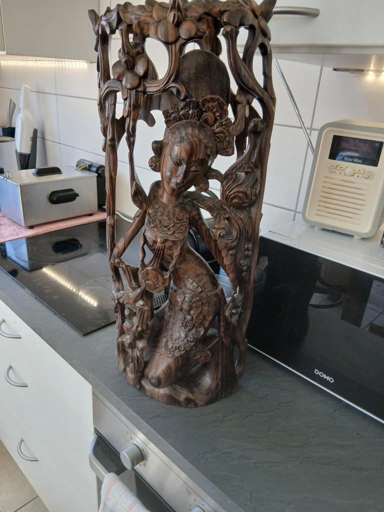 Hard houten Balinees beeld, Huis en Inrichting, Woonaccessoires | Boeddhabeelden, Ophalen