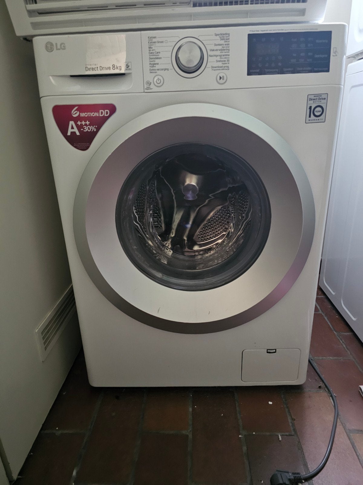 LG Fh4j5tn8 - Wasmachine - 8 kg - 1400 tpm - Direct Drive, Ophalen, Voorlader