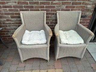 rieten stoelen, Ophalen, Gebruikt, Twee, Vincent sheppard